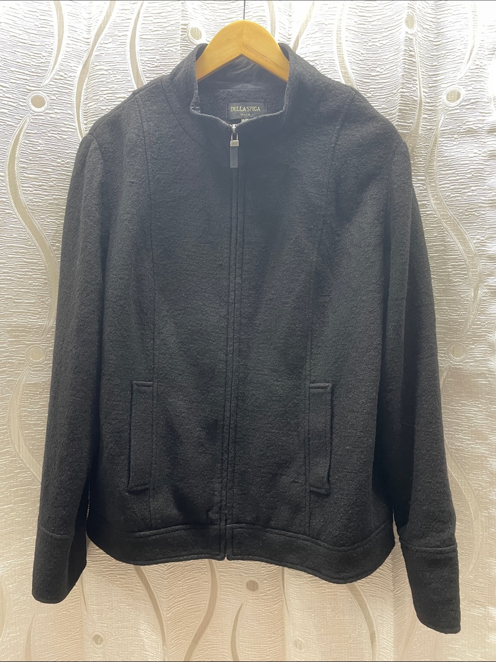 Women's Black Zip-Front Bomber Jacket
